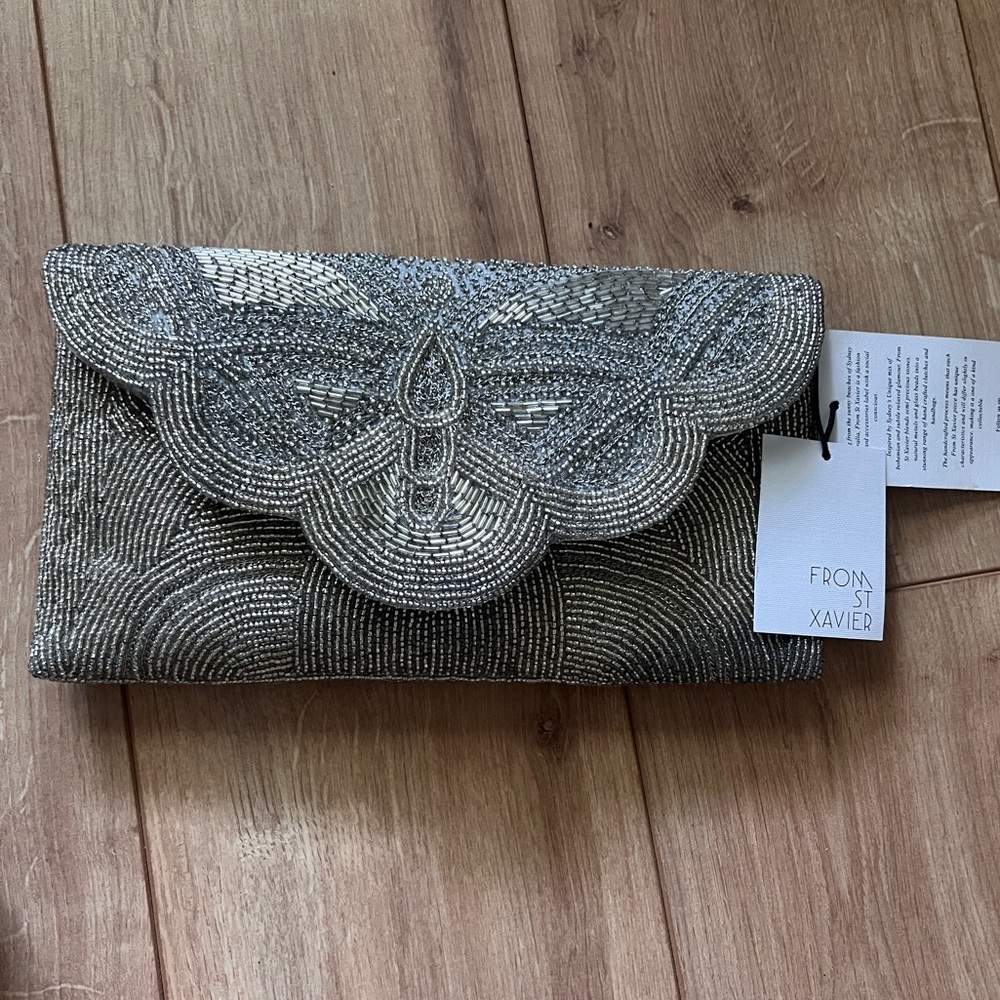 [NEW W/ TAGS] From St Xavier Barbara Beaded Clutch